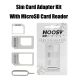 Sim Card Adapter Kit with Micro SD card Reader-White