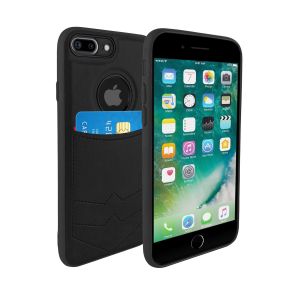 PU Leather Card Pocket Back Case for iPhone 8 Plus/ 7 Plus/ 6 Plus