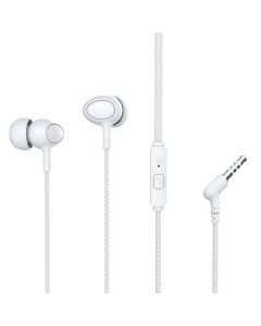 Monarch 3.5mm Audio Jack ME02 Stereo Earphones Headphones-White