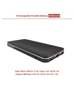 Monarch Rechargeable Battery 10000mAh PD10-Black