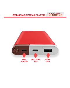 Monarch Rechargeable Battery 10000mAh W1019-Red