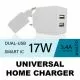 Monarch Universal Home Charger Dual USB 3.4A White