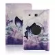 Printed 360 Rotating Tablet Case for Samsung T560-Purple Butterfly