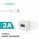 Monarch Home Charger 2A with Type-C Cable - White