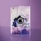 Printed 360 Rotating Tablet Case for iPad Mini 2-Purple Butterfly 