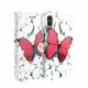Printed Book Flip Wallet Case for iPhone X/XS-Butterfly Print 