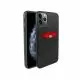 PU Leather Card Pocket Back Case for iPhone 11 Pro Max-Black