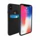 PU Leather Card Pocket Back Case for iPhone XS Max-Black
