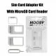 Sim Card Adapter Kit with Micro SD card Reader-White